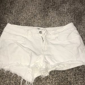 VS PINK white jean shorts